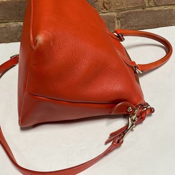 Dooney & Bourke Red Dillen Leather Satchel Handbag Shoulder Bag - Picture 4 of 14